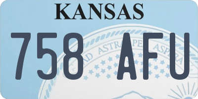 KS license plate 758AFU