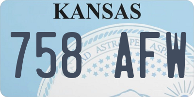 KS license plate 758AFW