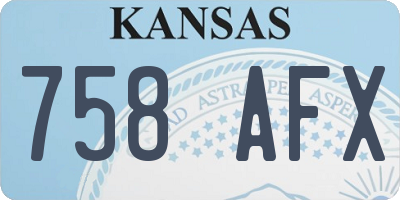 KS license plate 758AFX