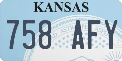 KS license plate 758AFY
