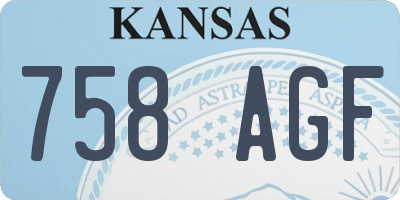 KS license plate 758AGF