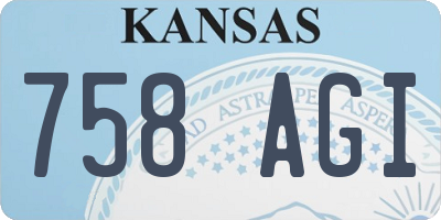 KS license plate 758AGI