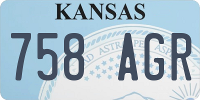 KS license plate 758AGR