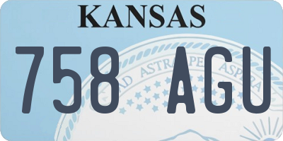 KS license plate 758AGU