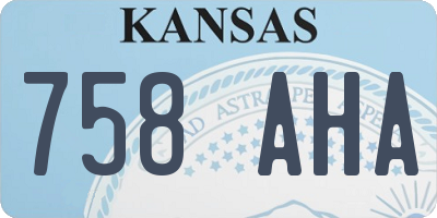 KS license plate 758AHA