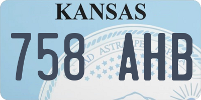 KS license plate 758AHB