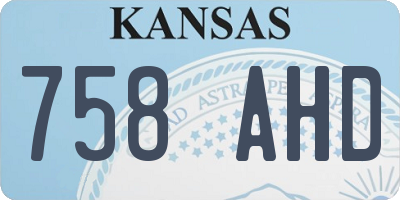 KS license plate 758AHD