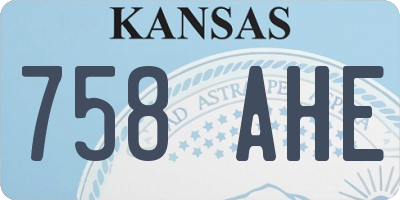 KS license plate 758AHE