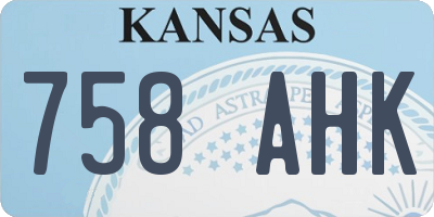 KS license plate 758AHK