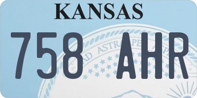 KS license plate 758AHR