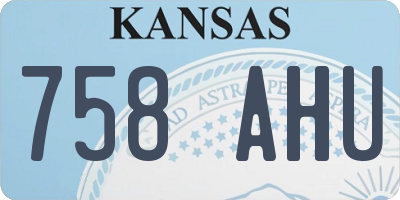KS license plate 758AHU
