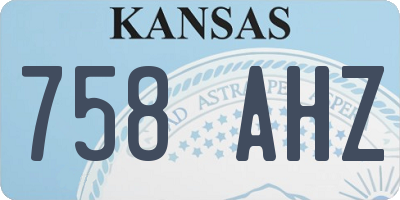 KS license plate 758AHZ