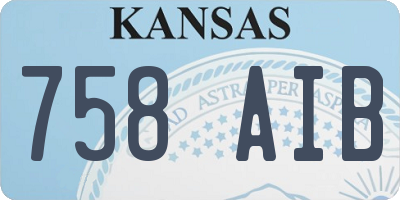 KS license plate 758AIB