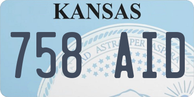 KS license plate 758AID