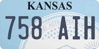 KS license plate 758AIH