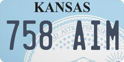 KS license plate 758AIM