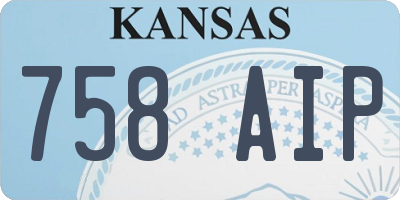 KS license plate 758AIP