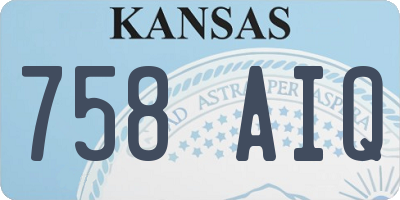KS license plate 758AIQ