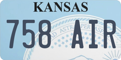 KS license plate 758AIR