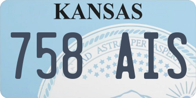 KS license plate 758AIS