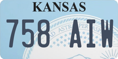 KS license plate 758AIW