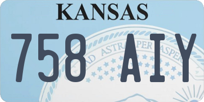 KS license plate 758AIY