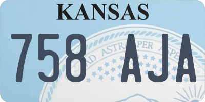 KS license plate 758AJA