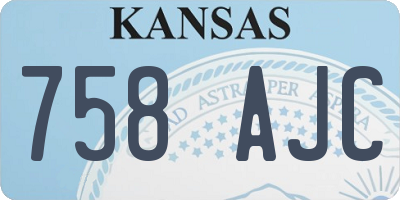 KS license plate 758AJC