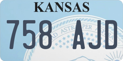 KS license plate 758AJD