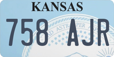 KS license plate 758AJR