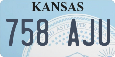 KS license plate 758AJU