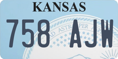 KS license plate 758AJW