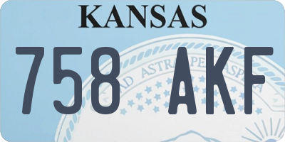 KS license plate 758AKF