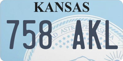 KS license plate 758AKL