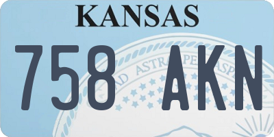 KS license plate 758AKN