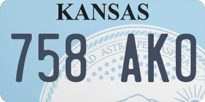 KS license plate 758AKO