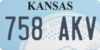 KS license plate 758AKV