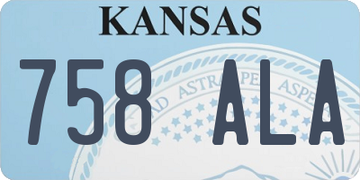KS license plate 758ALA