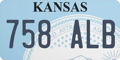 KS license plate 758ALB