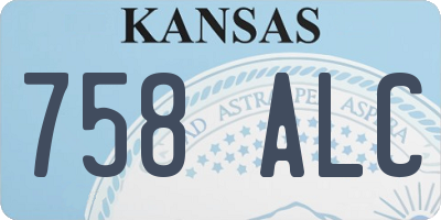 KS license plate 758ALC