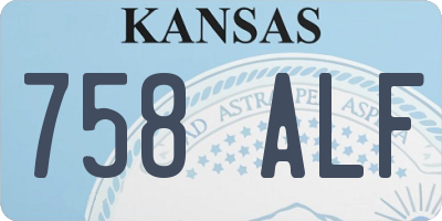 KS license plate 758ALF