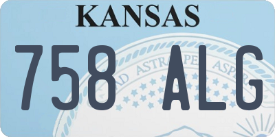 KS license plate 758ALG