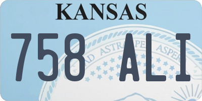 KS license plate 758ALI