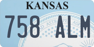 KS license plate 758ALM