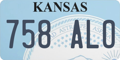 KS license plate 758ALO