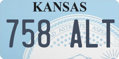 KS license plate 758ALT