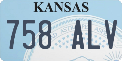 KS license plate 758ALV