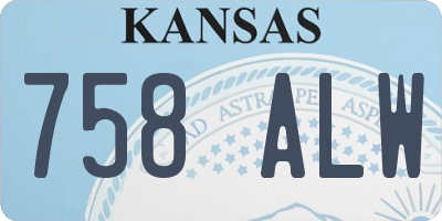 KS license plate 758ALW