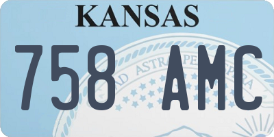 KS license plate 758AMC
