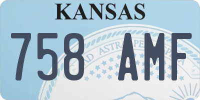 KS license plate 758AMF
